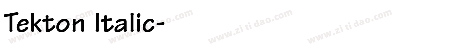 Tekton Italic字体转换